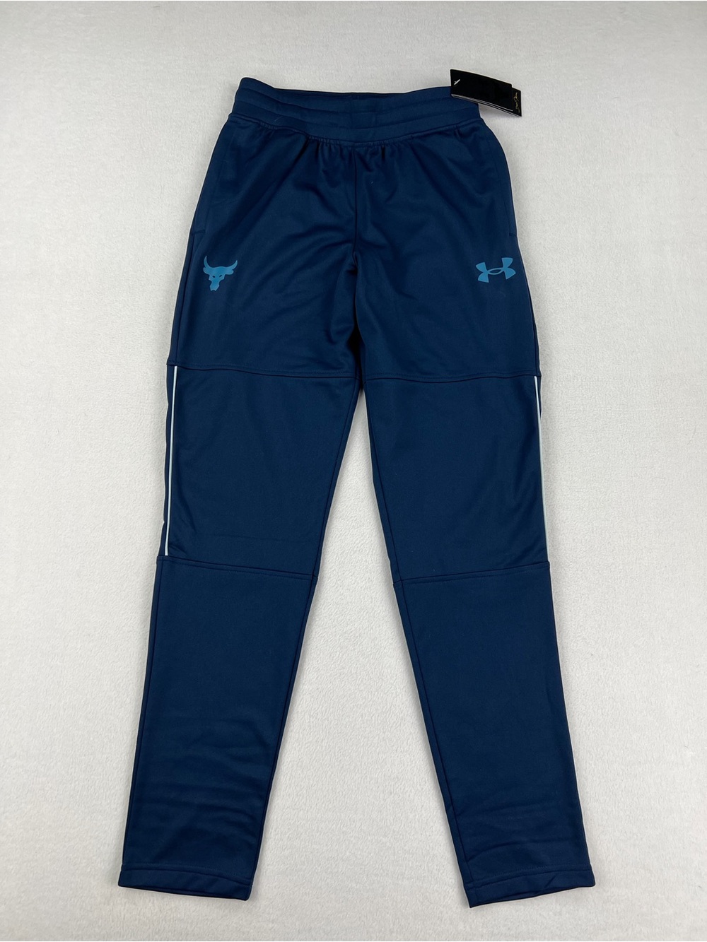 NWT Under Armour Mens UA Project Rock Knit Blue Track Jogger Pants Size S